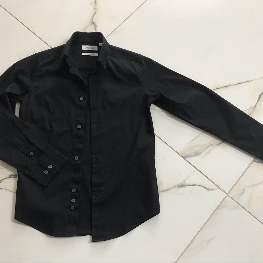 Calvin Klein Kids Black Button Down Shirt